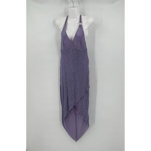 Hour Glass Women Y2K Fairycore Glitter Halter Dress Size M Ethereal Asymmetrical